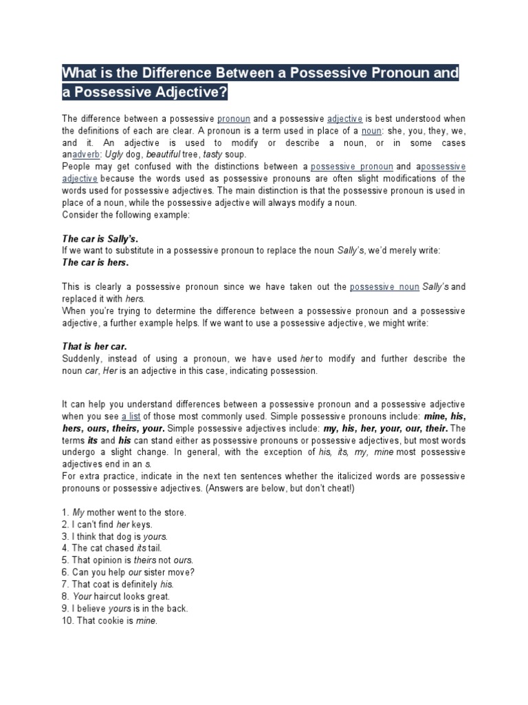 what-is-the-difference-between-a-possessive-pronoun-and-a-possessive