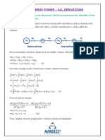 Work Energy Power All Derivations