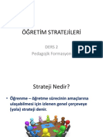 Öğretim Stratejileri