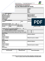 Planilla de Preinscripción de Pasantías