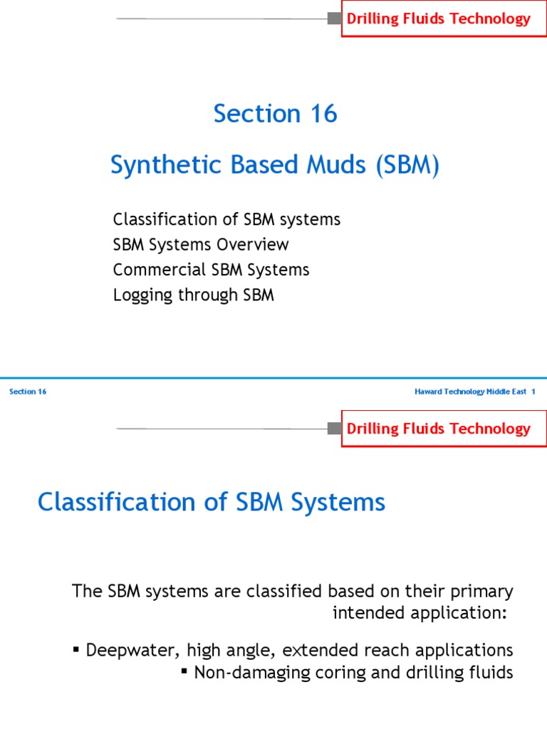 Section 16 SYNTHETIC BASE MUDS PDF Phases Of Matter Continuum