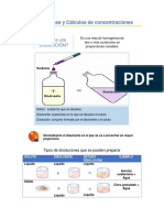 Disoluciones y Cálculos de Concentraciones