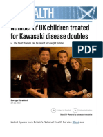 Number of UK Children Treated For Kawasaki Disease Doubles