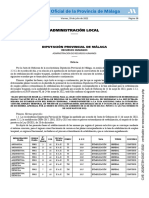 Convocatoria concurso méritos plazas Diputación Málaga