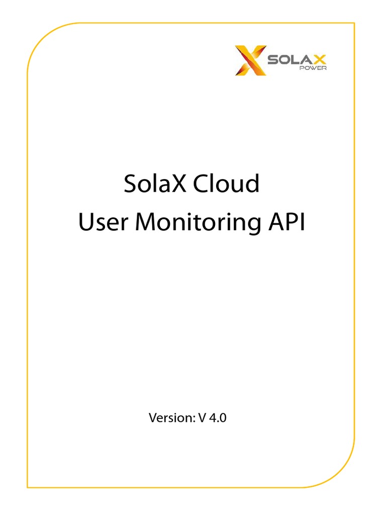 Solax API | PDF