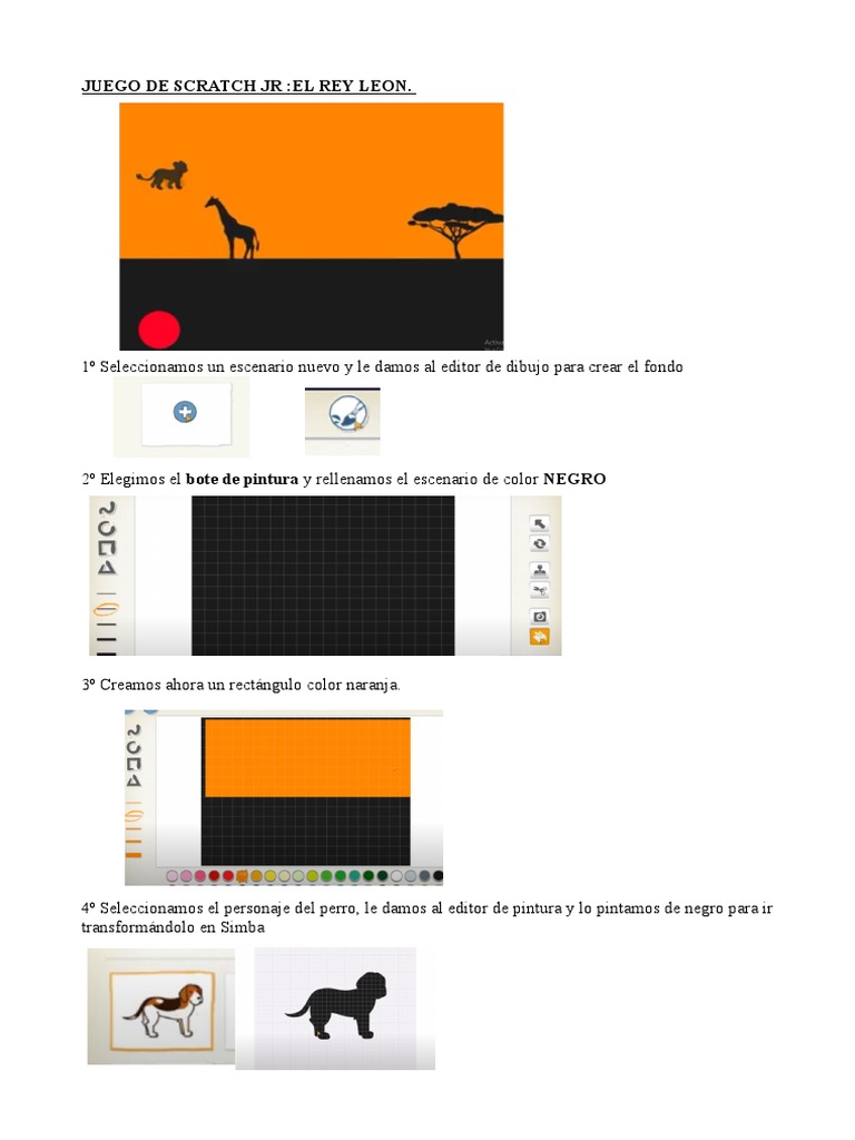 Juego Scratch Jr: El Rey León | PDF
