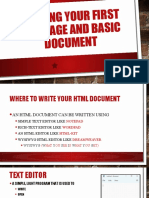 3 Writing Your First Web Page and Basic Document