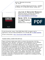 Journal of Genocide Research: To Cite This Article: James J. Reid (2000) Batak 1876: A Massacre and Its