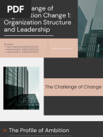 The Challenge of Organization Change, Organization Structure and Leadership Group 1