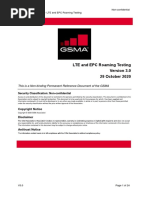 LTE and EPC Roaming Testing 29 October 2020: This Is A Non-Binding Permanent Reference Document of The GSMA