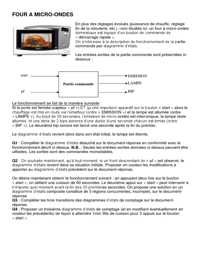 Fonctionnement d'un four à microondes PDF Électrotechnique Biens — free download