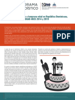 Panorama Estadístico 114 Matrimonios y Uniones A Temprana Edad en Repúb