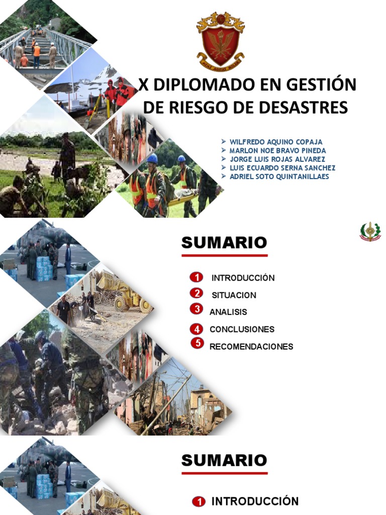 Diplomado en Gestión de Riesgos de Desastres | PDF | Militar | Defensa ...