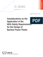 Considerions of The Application of The Iaea Safety Requirements For The Design of Nuclear Power Plants Iaea Tecodc 1791