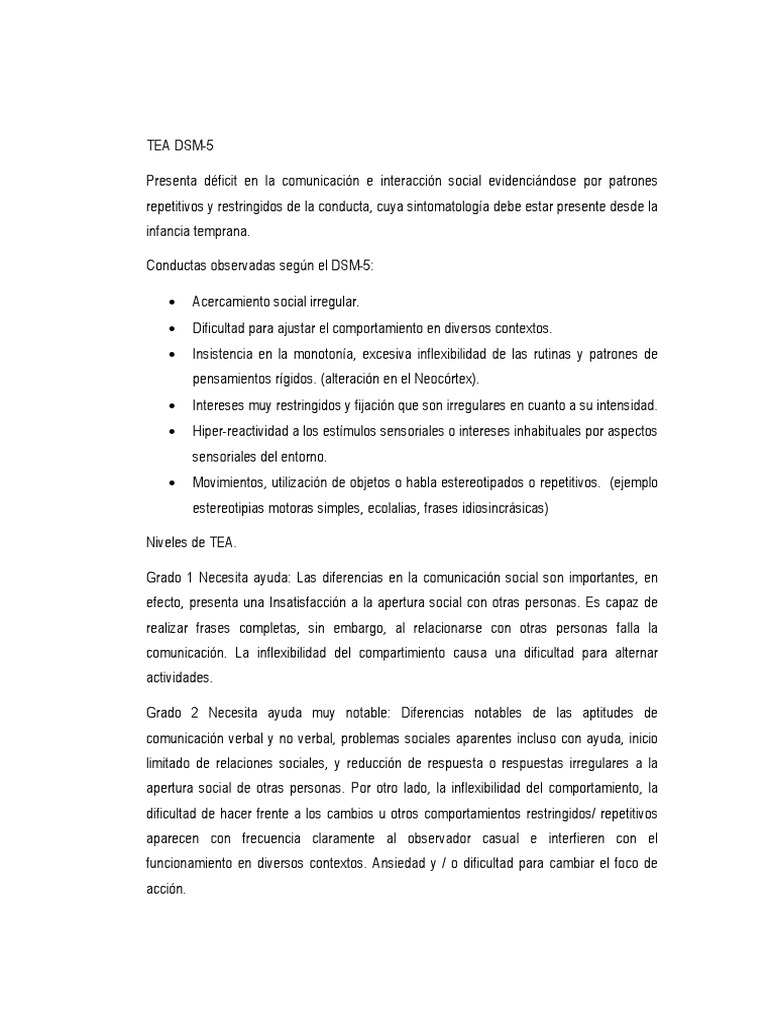 Dsm 5 Autismo