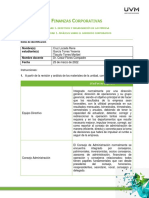 Inanzas Orporativas: Datos de Identificación Nombre(s) Estudiante(s) Nombre Docente Fecha