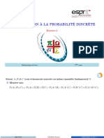 Exercice 1 Probabilité