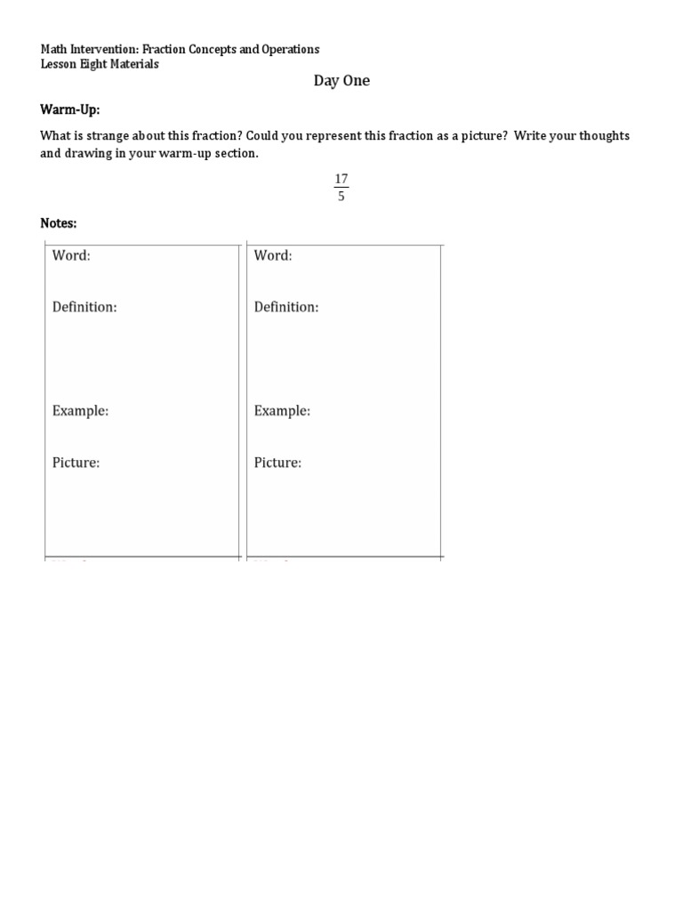 Lesson 8 Curriculum Document PDF Mathematics Science