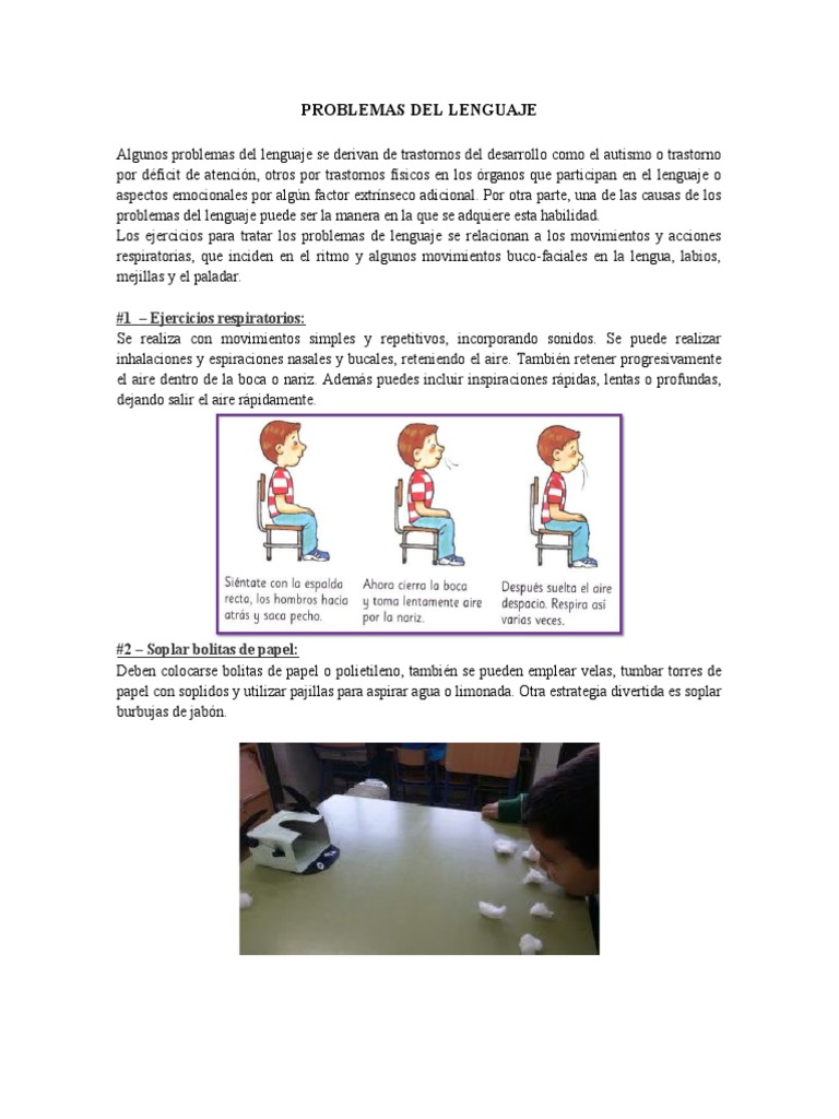 Ejercicios para mejorar el lenguaje | PDF | Ritmo | Vocal