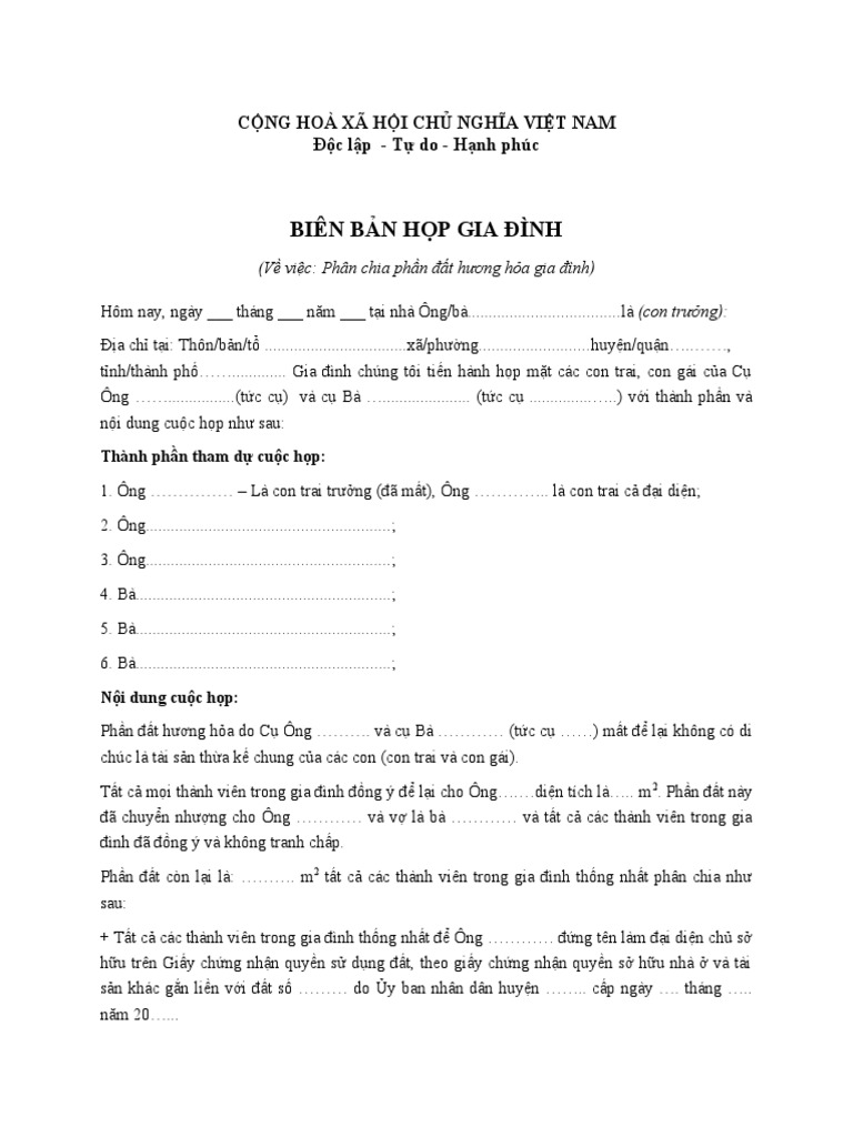 Mau bien ban hop gia dinh pdf