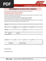 Procedimento de envio para conserto