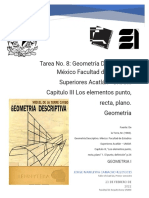 7 TAREA NO 8 LECTURAS Geometría Descriptiva. Caítulo III. Los Elementos Punto, Recta, Plano JORGE IVAN LEYVA CAMACHO 422053015