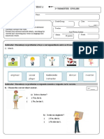 2º ANO - INGLÊS - P2 - 2º TRIMESTRE Concluida