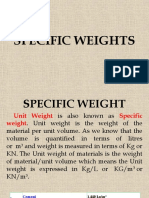 Specific Weights