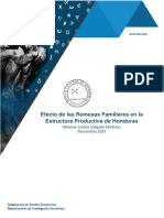 Efecto de Las Remesas Familiares en La Estructura Productiva de Honduras