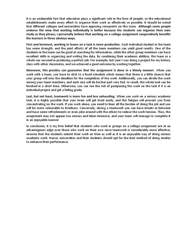 Benefits of Teamwork in Education | PDF | Cognitive Science | Learning