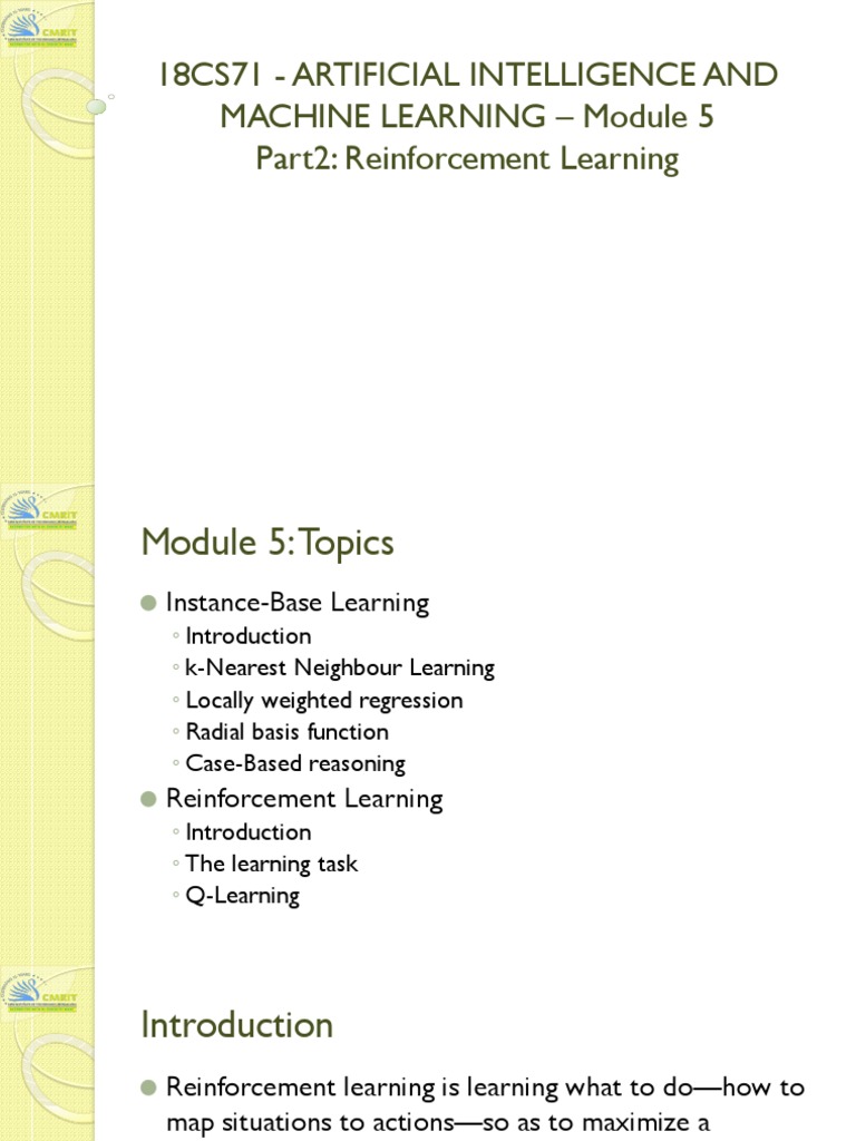 AI & ML: Reinforcement Learning | PDF | Career & Growth | Computers