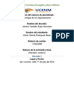 Sicología de Las Organizaciones: Nombre Del Espacio de Aprendizaje