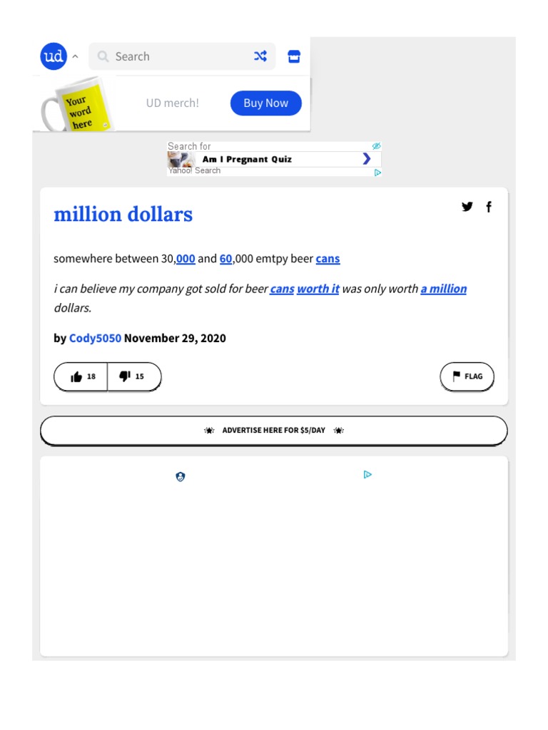 Urban Dictionary Million Dollars PDF