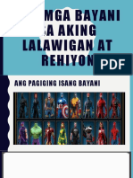 Ang Mga Bayani Sa Aking Lalawigan at Rehiyon