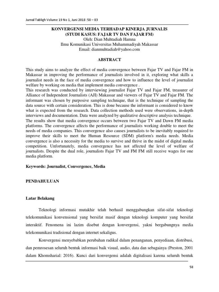 Media Convergence Impact on Journalists | PDF | Telecommunications ...