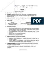 FP7 People Work Programme: Activity 4 - International Dimension - Marie Curie International Reintegration Grants Call Fiche