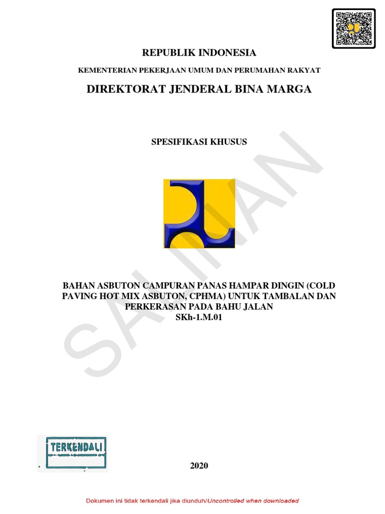 Spesifikasi CPHMA untuk Perkerasan Jalan | PDF