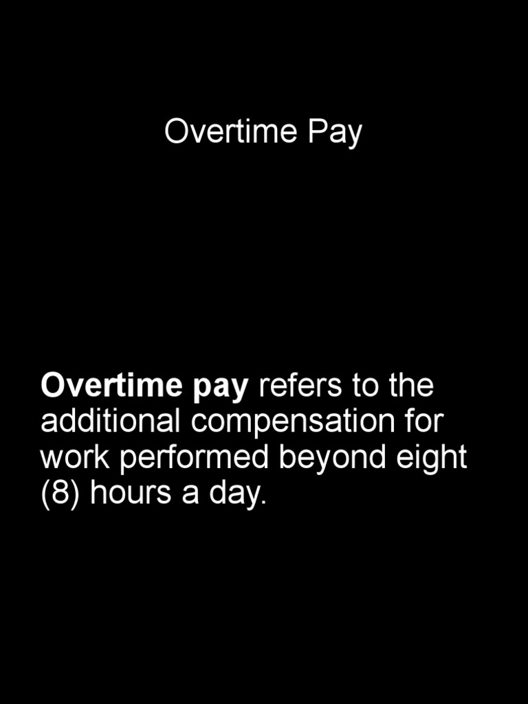 Overtime Pay PDF Overtime Employment