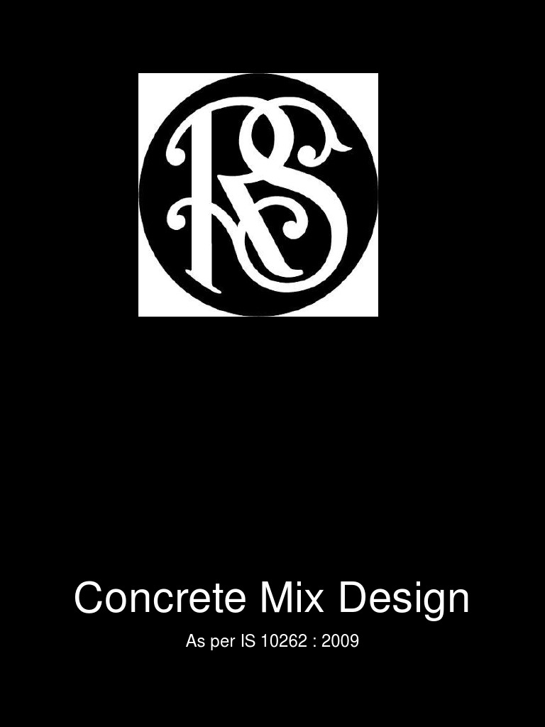 Concrete Mix Design Step by Step As Per IS 10262 PDF