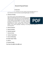 Research Proposal Format