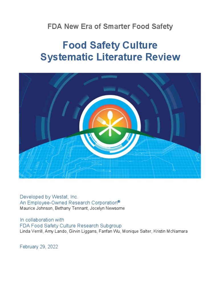 Food Safety Culture Pdf , Measuring Food Safety Culture in Food ...