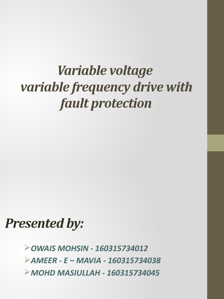 VVVFD: Design and Applications Overview | PDF | Power Inverter ...