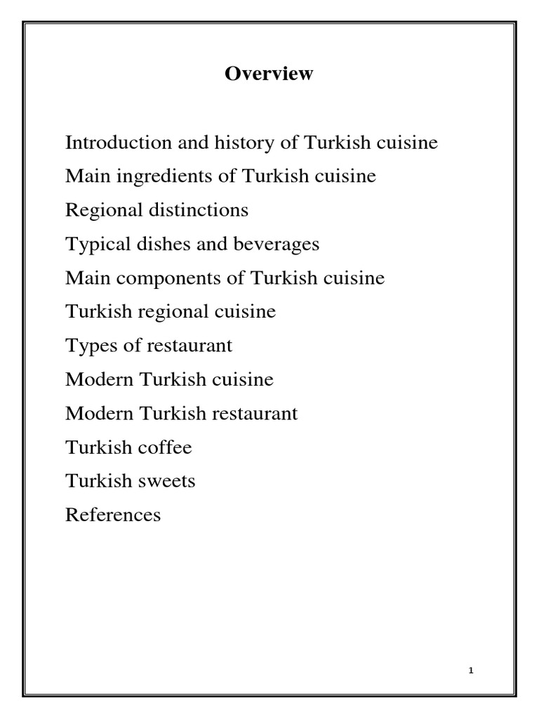 An in depth exploration of turkish cuisine from historical influences
