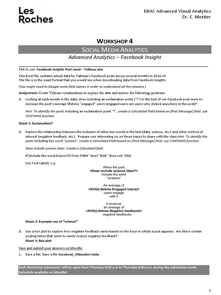 Workshop 4 - Social Media Analytics | PDF
