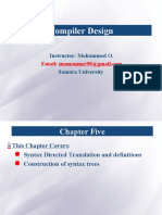 Chapter 5 - Syntax Directed Translation