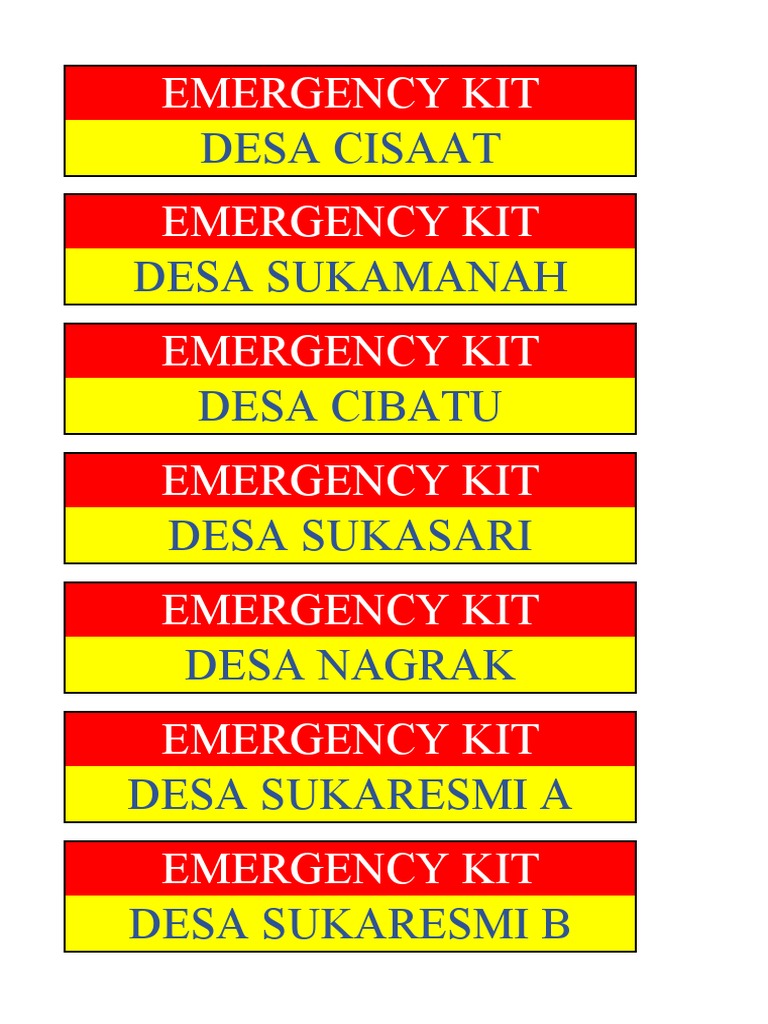 EMERGENCYKIT | PDF