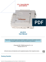 AS-251S User Manual: 2 To 1 Serial (RS-232) Auto Switch