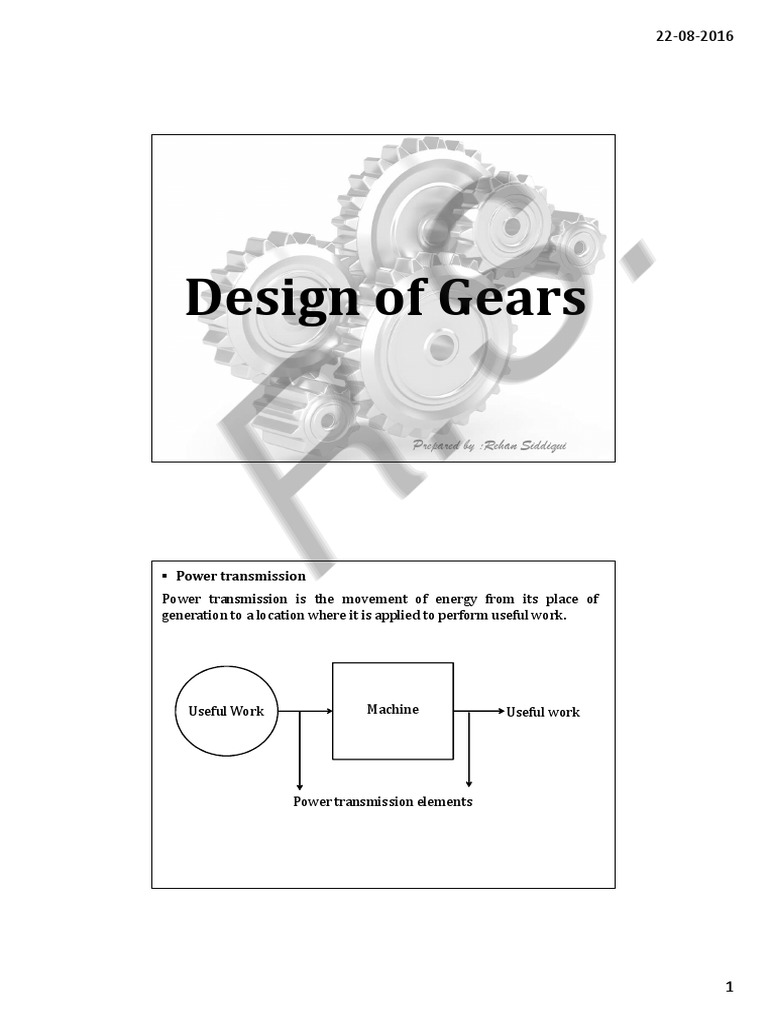 Design of Gears PDF Gear Strength Of Materials