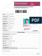 ADMIT CARD FOR ONLINE RECRUITMENT TEST