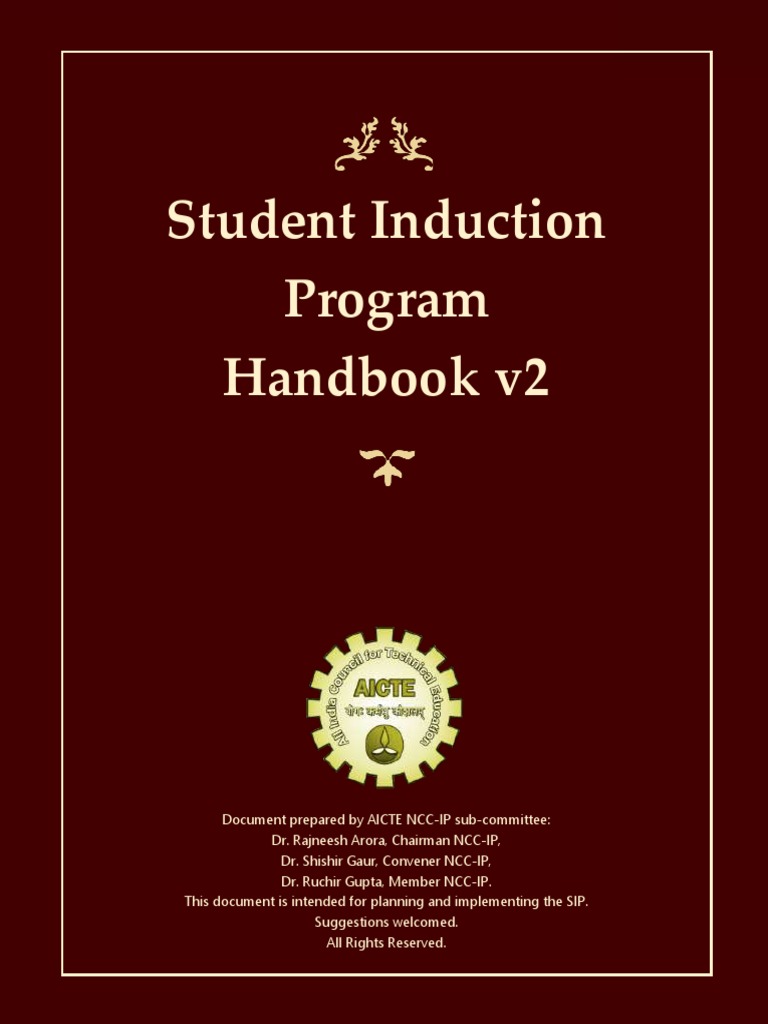 Student Induction Program Handbook | PDF | Motivational | Motivation